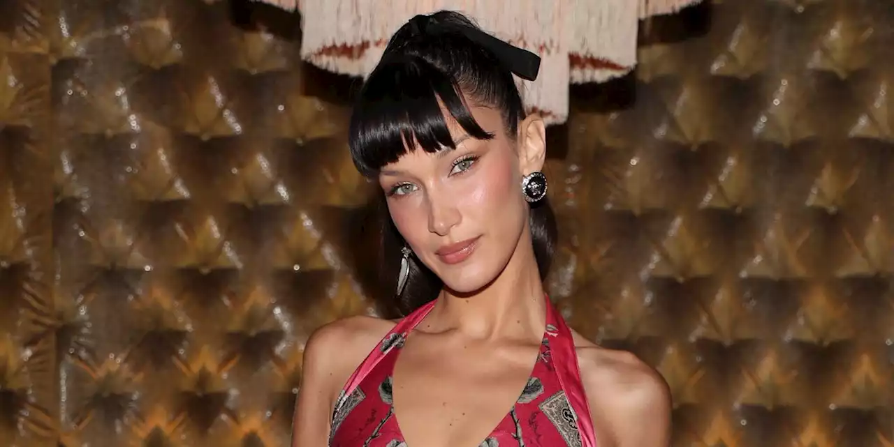 Bella Hadid Wears a '00s-Chic Handkerchief Dress