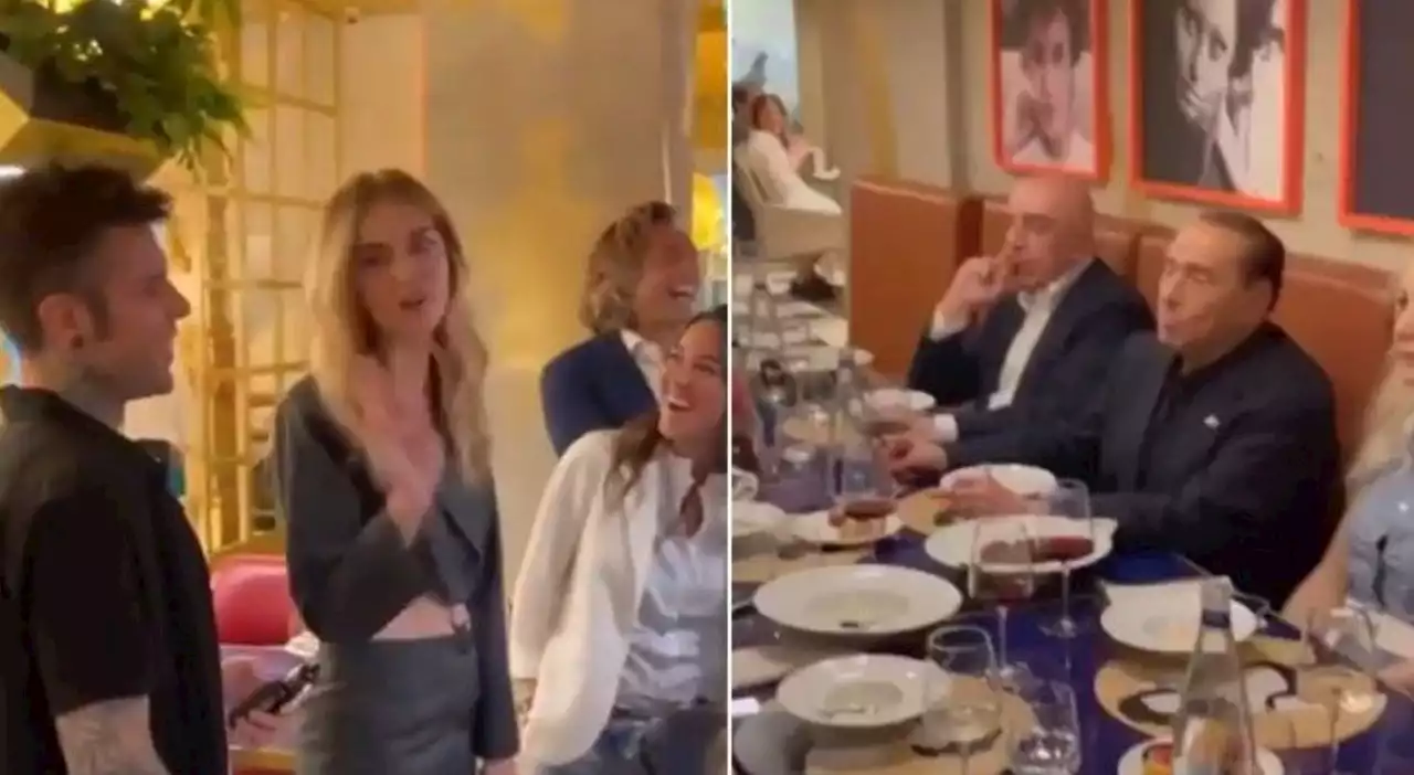 Berlusconi, Chiara Ferragni e Fedez: incontro al ristorante a Milano. L'ex premier: «Solo io più famoso di voi due»