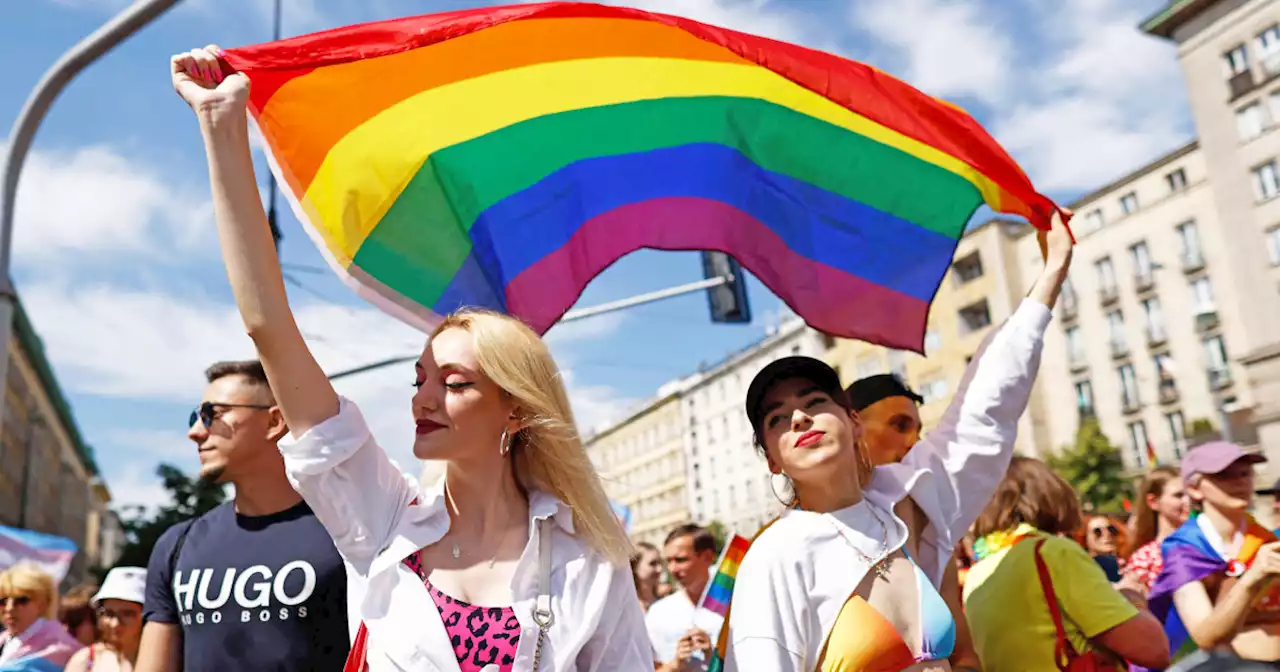 Ukraine's KyivPride teams up with Poland's Warsaw Pride to march for peace