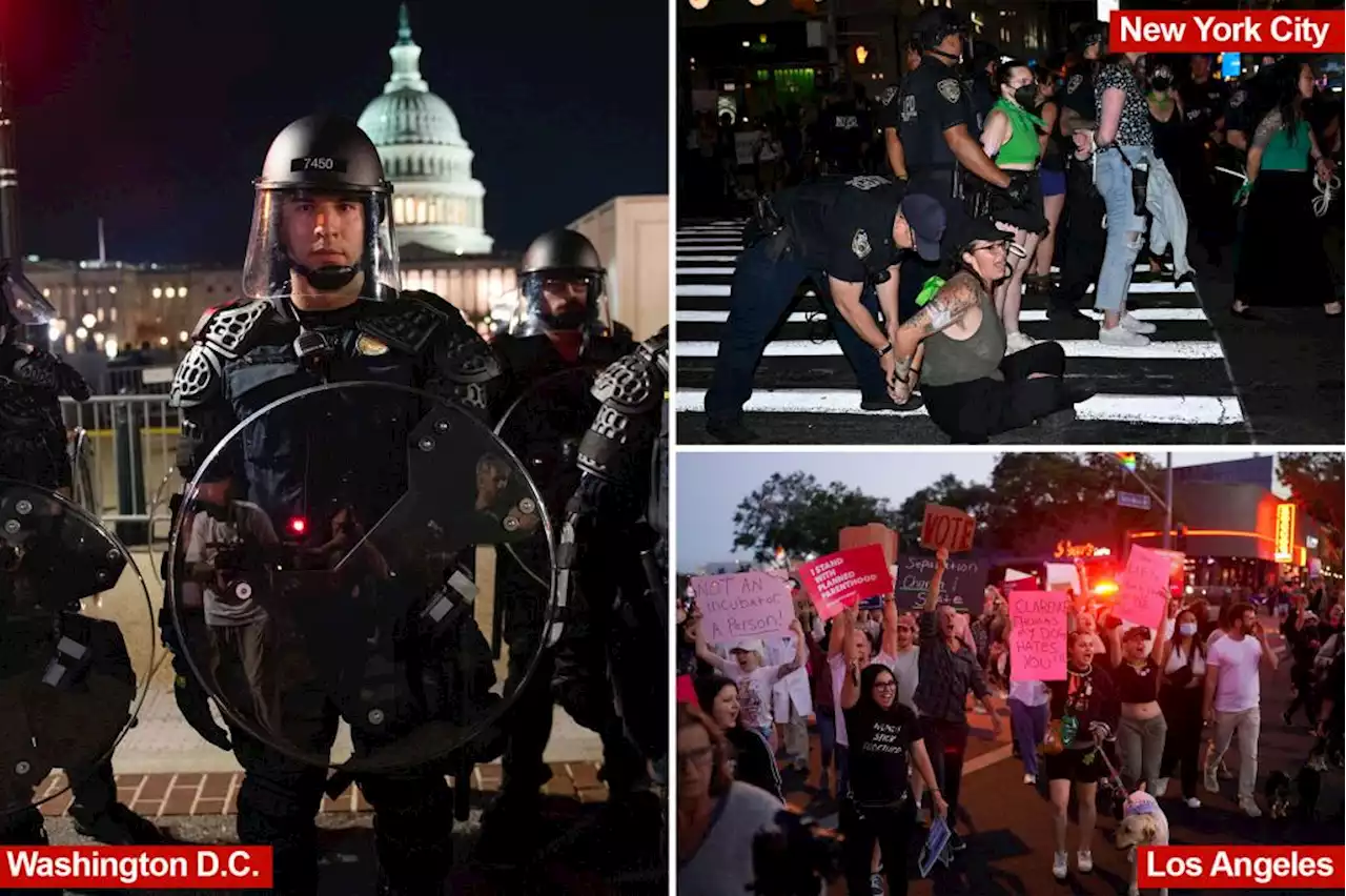 At least 25 arrested in NYC as protesters take to streets after Roe v Wade ruling