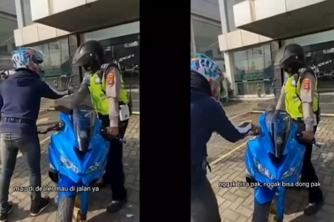 Viral Polisi Tindak Pemotor di Dalam Diler, Ternyata Oknum Rider Lakukan 3 Pelanggaran - Pikiran-Rakyat.com