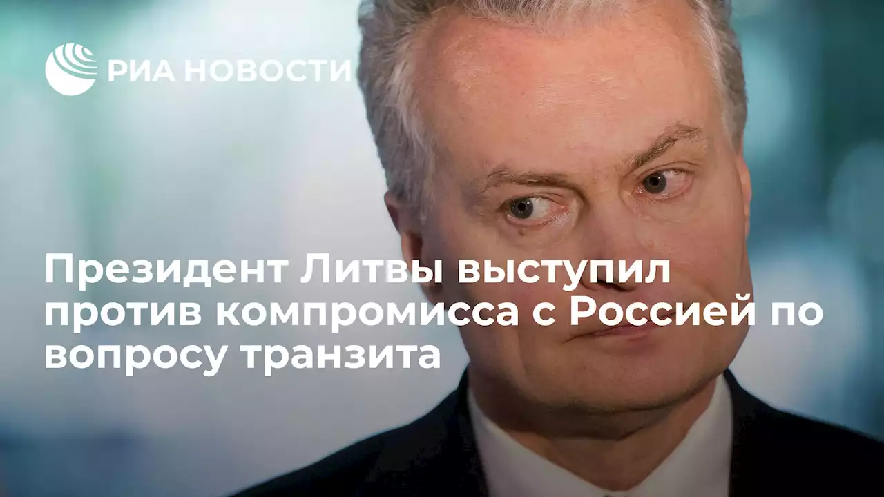 Президент Литвы выступил против компромисса с Россией по вопросу транзита