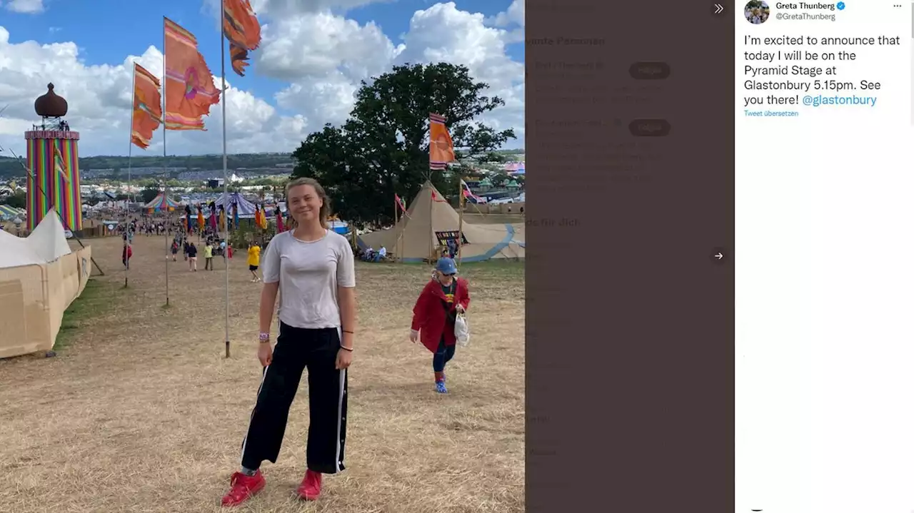 Greta Thunberg grüßt von Glastonbury – und alle haben an sie nur eine Frage