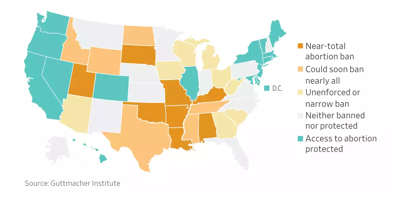 Where Abortion Is Legal and Where It Loses Protections Without Roe v. Wade