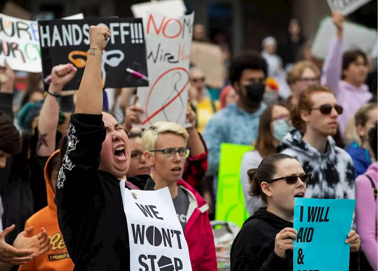 ‘We need to be united’: Hundreds march in support of abortion rights in downtown Anchorage