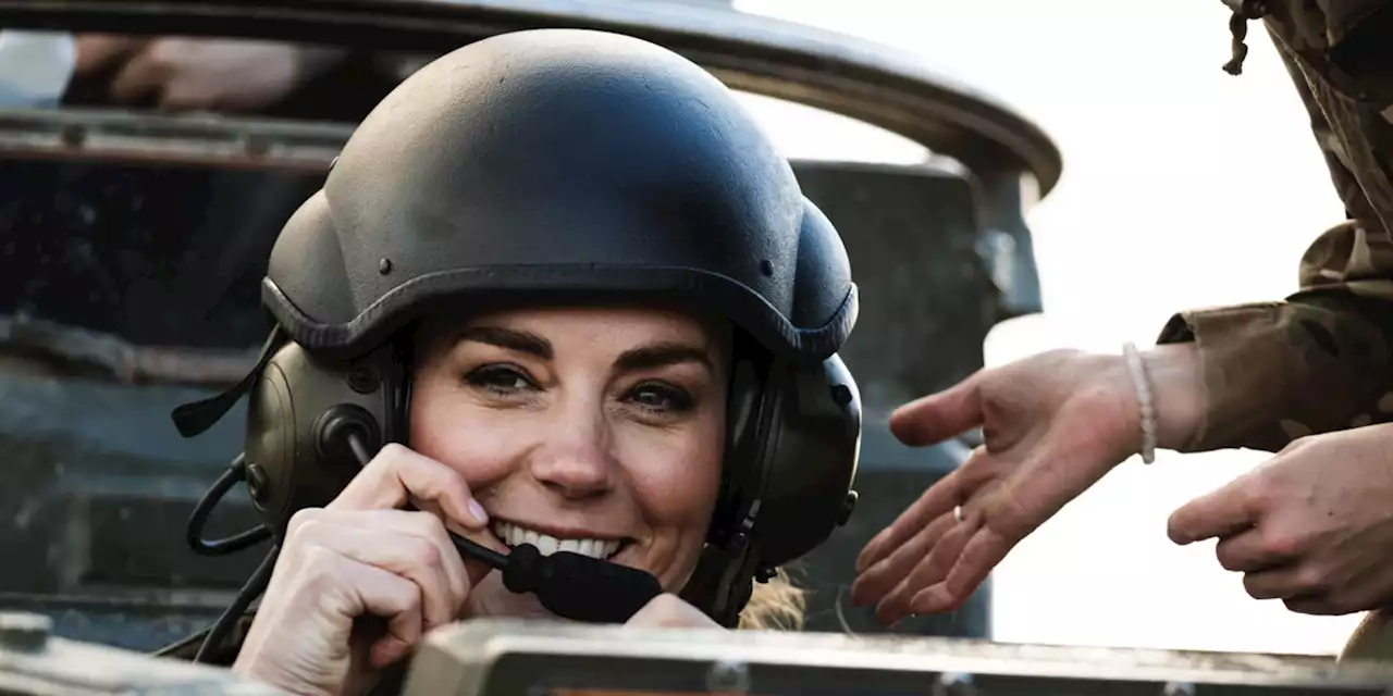 Duchess Kate Tries Out Military Gear During Training Academy Visit