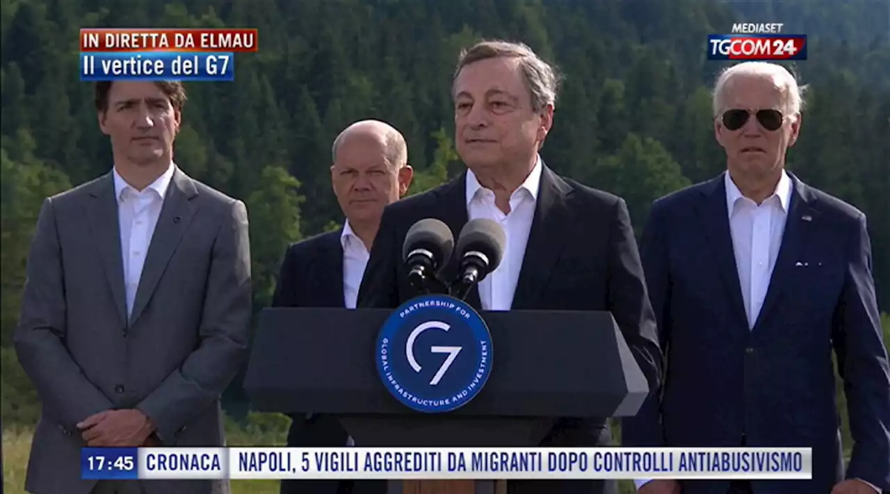 G7, Draghi: eliminare per sempre la nostra dipendenza dall'energia russa