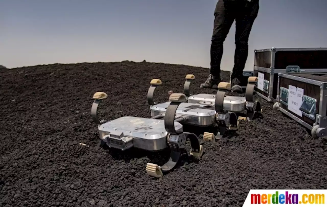 Foto : Menguji Coba Robot Eksplorasi Planet di Gunung Etna | merdeka.com