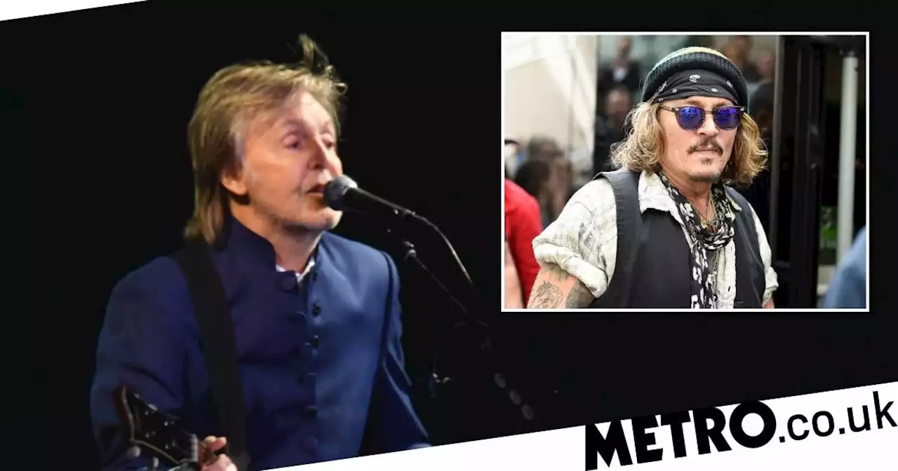 Paul McCartney plays Johnny Depp video at Glastonbury during headliner’s set