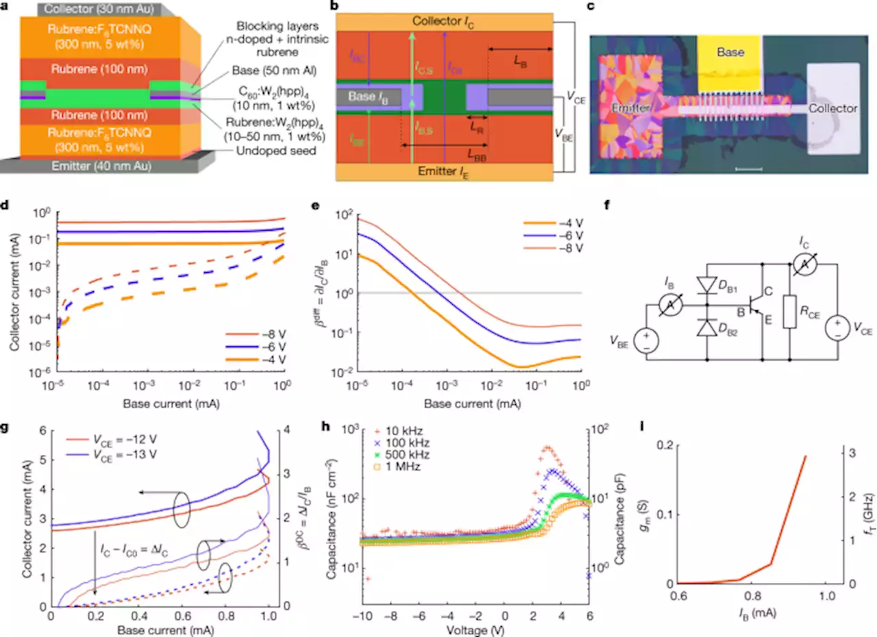 Organic bipolar transistors - Nature