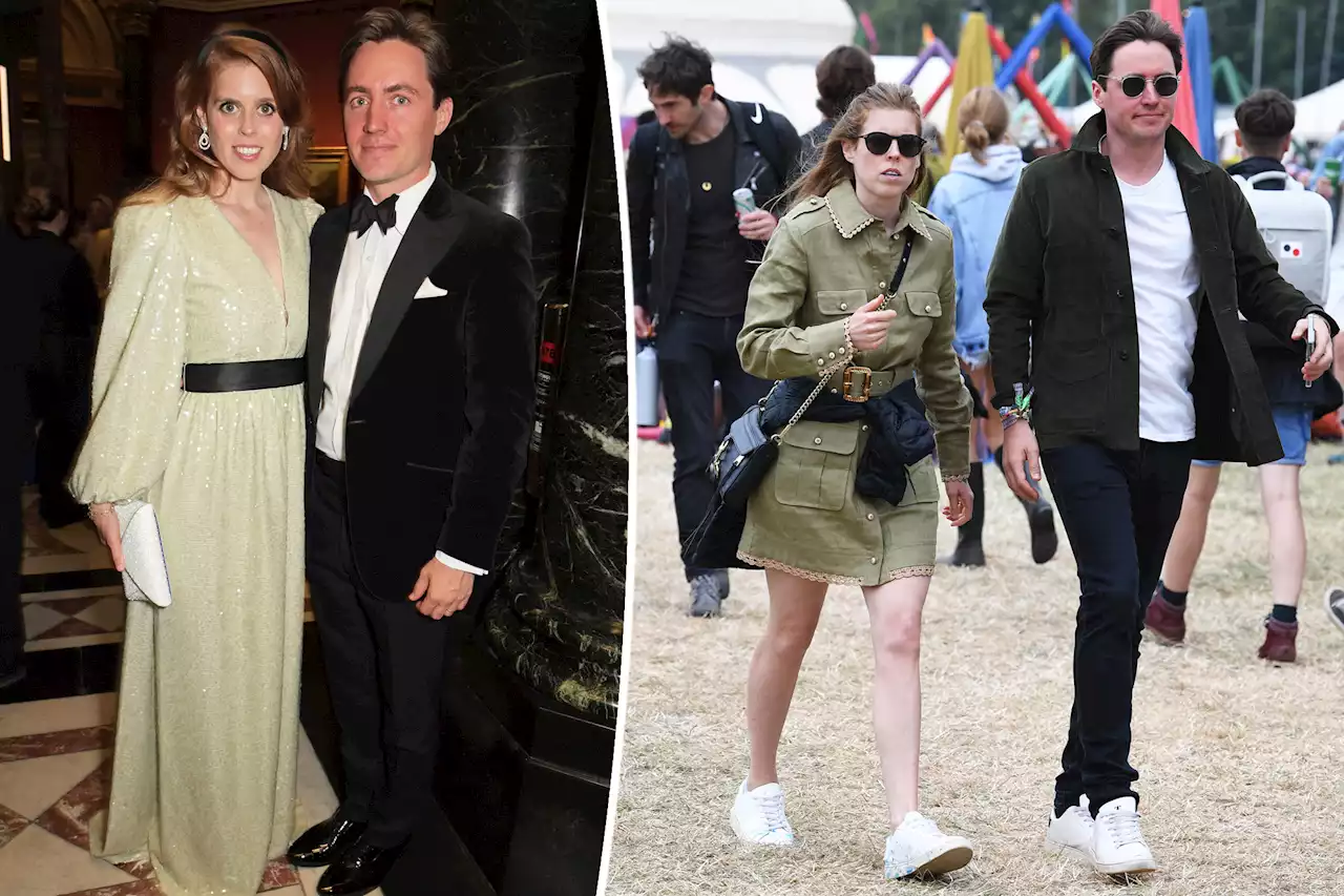 Princess Beatrice goes from glam gala to Glastonbury in green