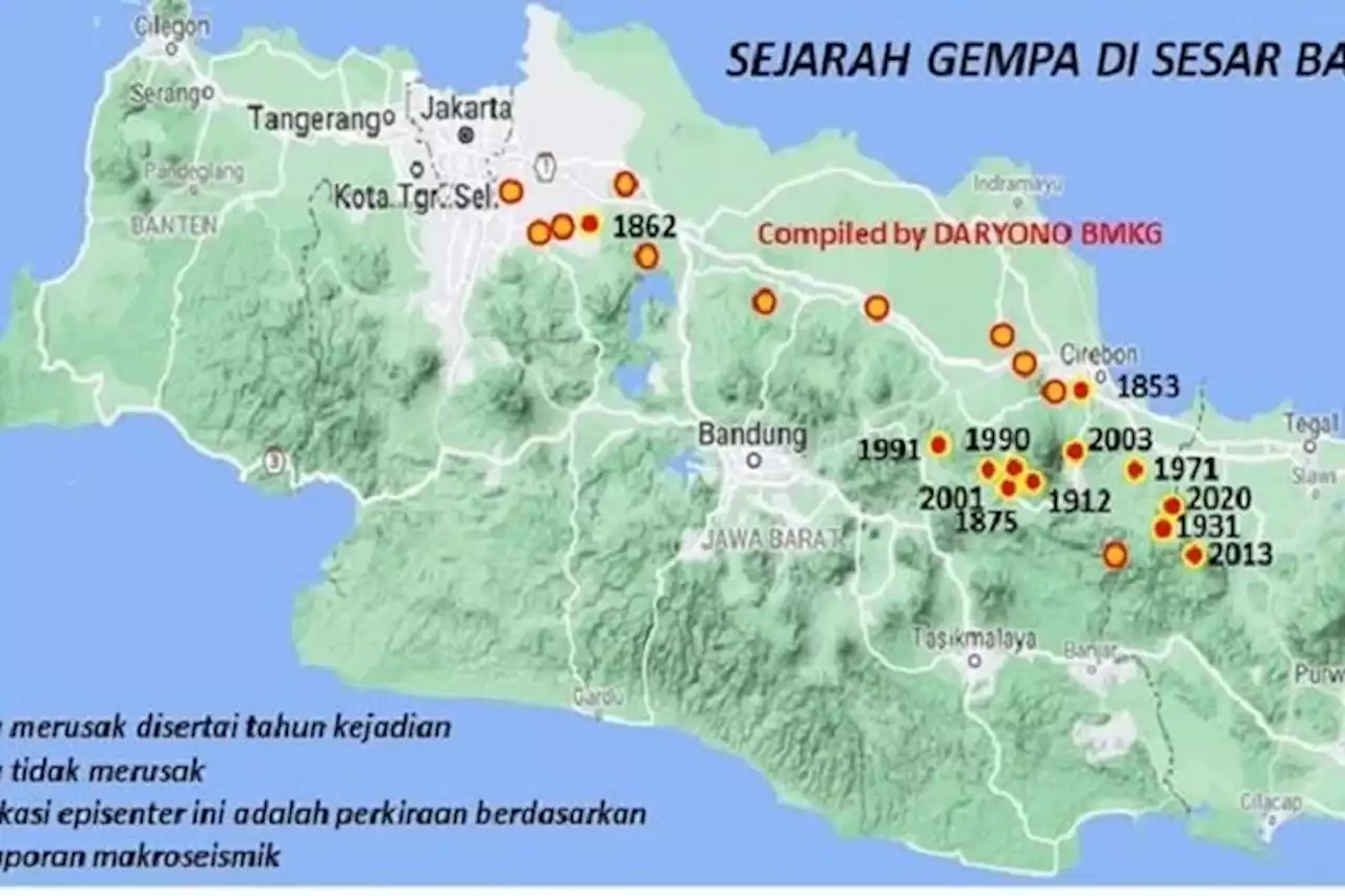 Alarm Bahaya Potensi Gempa, BMKG: Sesar Baribis di Selatan Jakarta Aktif - Pikiran-Rakyat.com