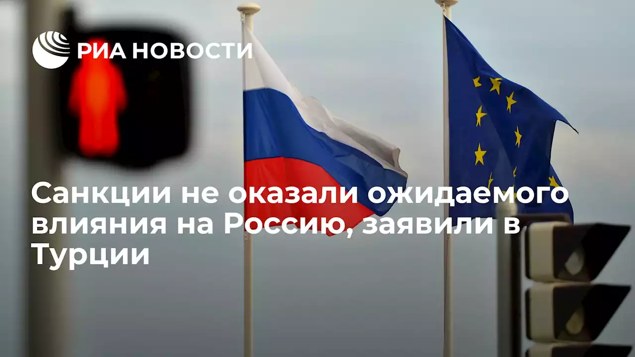 Санкции не оказали ожидаемого влияния на Россию, заявили в Турции