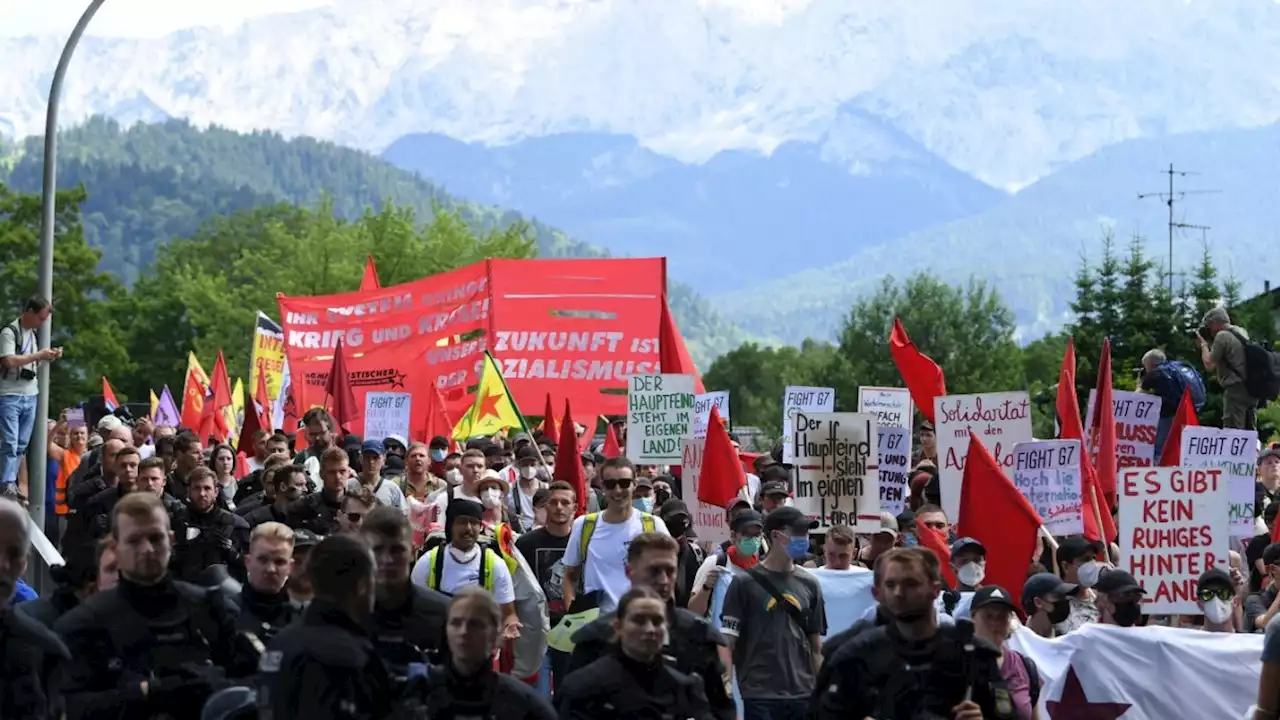 G-7-Gipfel: Protest bei sommerheißen 28 Grad