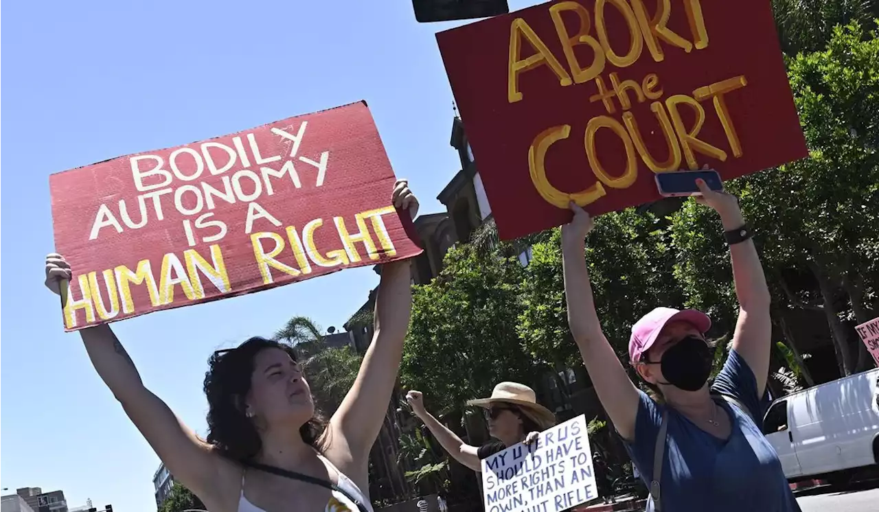 Abortion rights protesters fill California streets