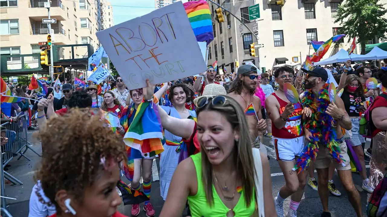 In photos: Abortion ruling drives outrage at Pride events across U.S.