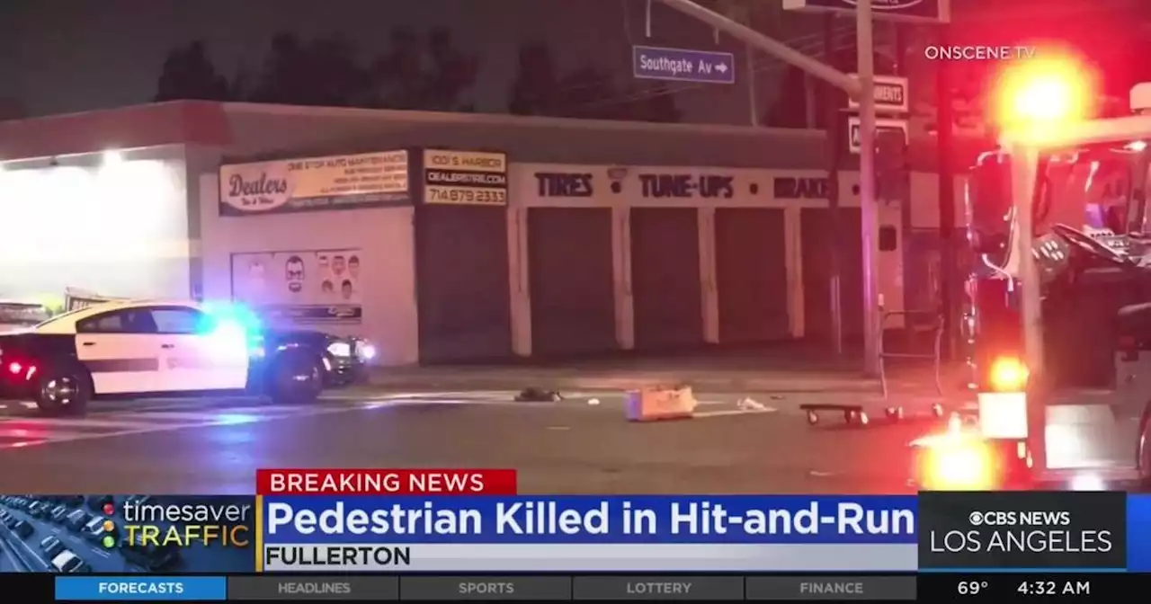 Pedestrian fatally struck by three hit-and-run drivers in Fullerton