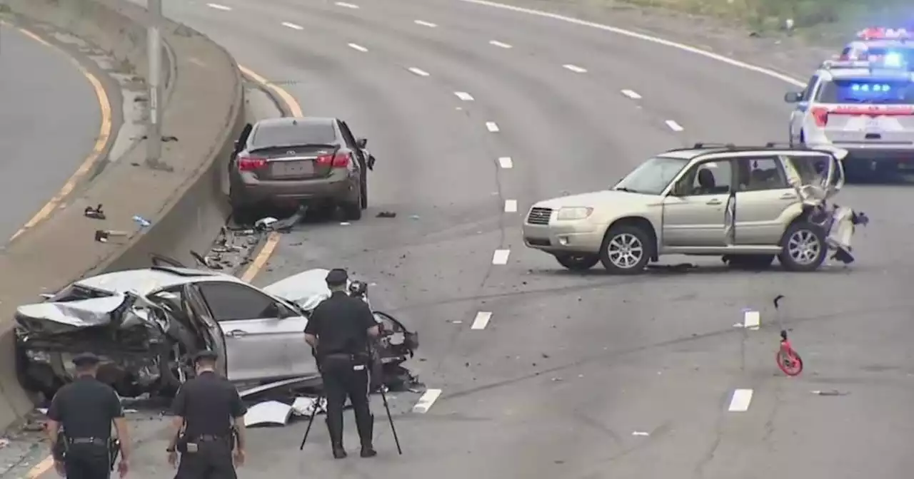 Belt Parkway closed in Queens after drivers suspected of racing crashed, 5 hospitalized