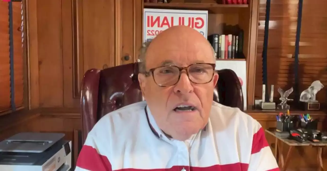 Rudy Giuliani on being slapped on the back while campaigning for son Andrew: 'As if a boulder hit me'