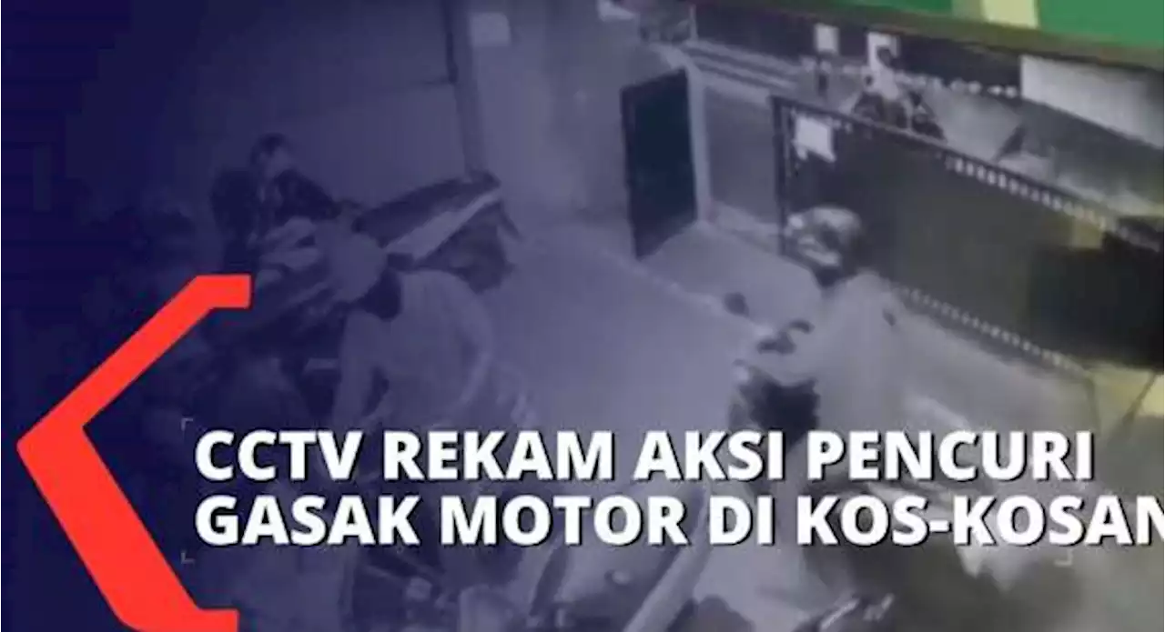 CCTV Rekam Aksi Pencurian Motor di Kos-kosan, Dua Motor Ludes Dibawa Kabur