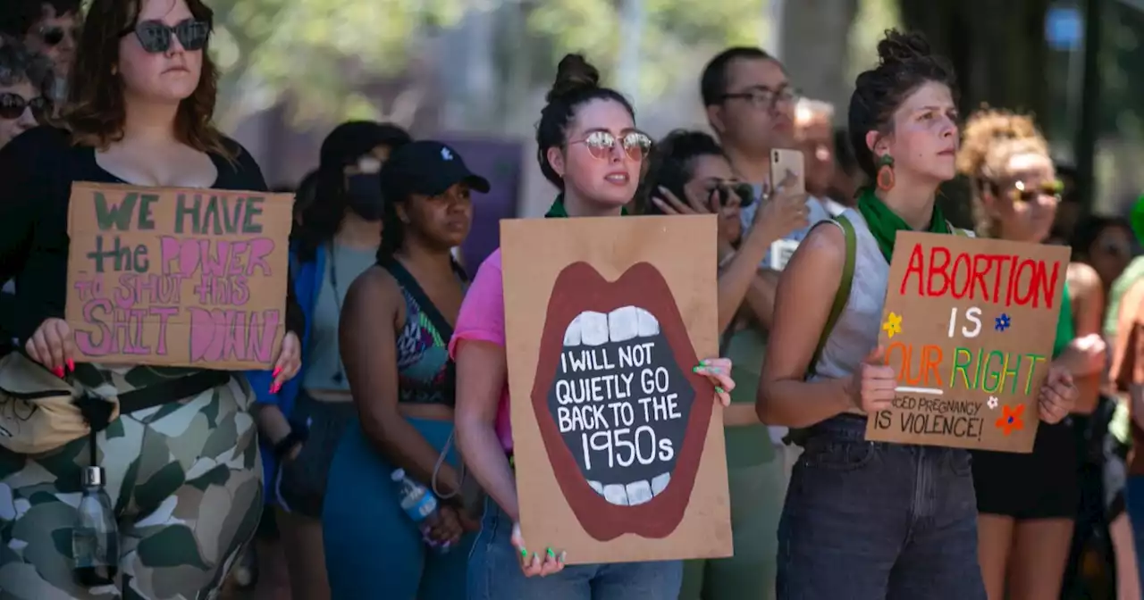 Abortion rights activists continue protests across Los Angeles on Sunday