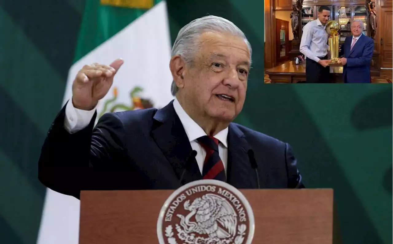 AMLO recibió a Juan Toscano, campeón de NBA