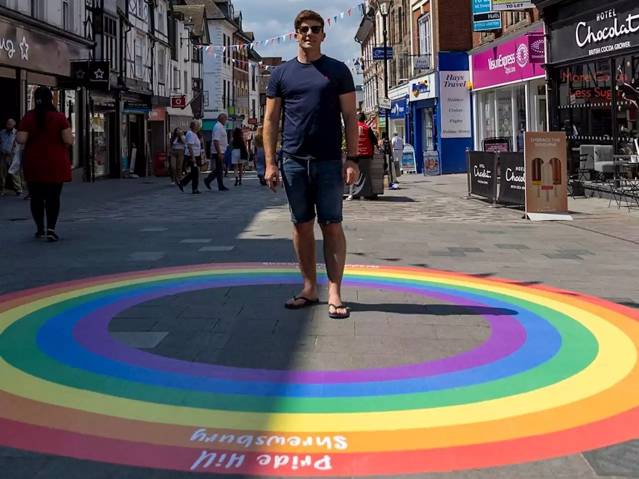 Putting the 'Pride' in Shrewsbury's Pride Hill with celebration artwork