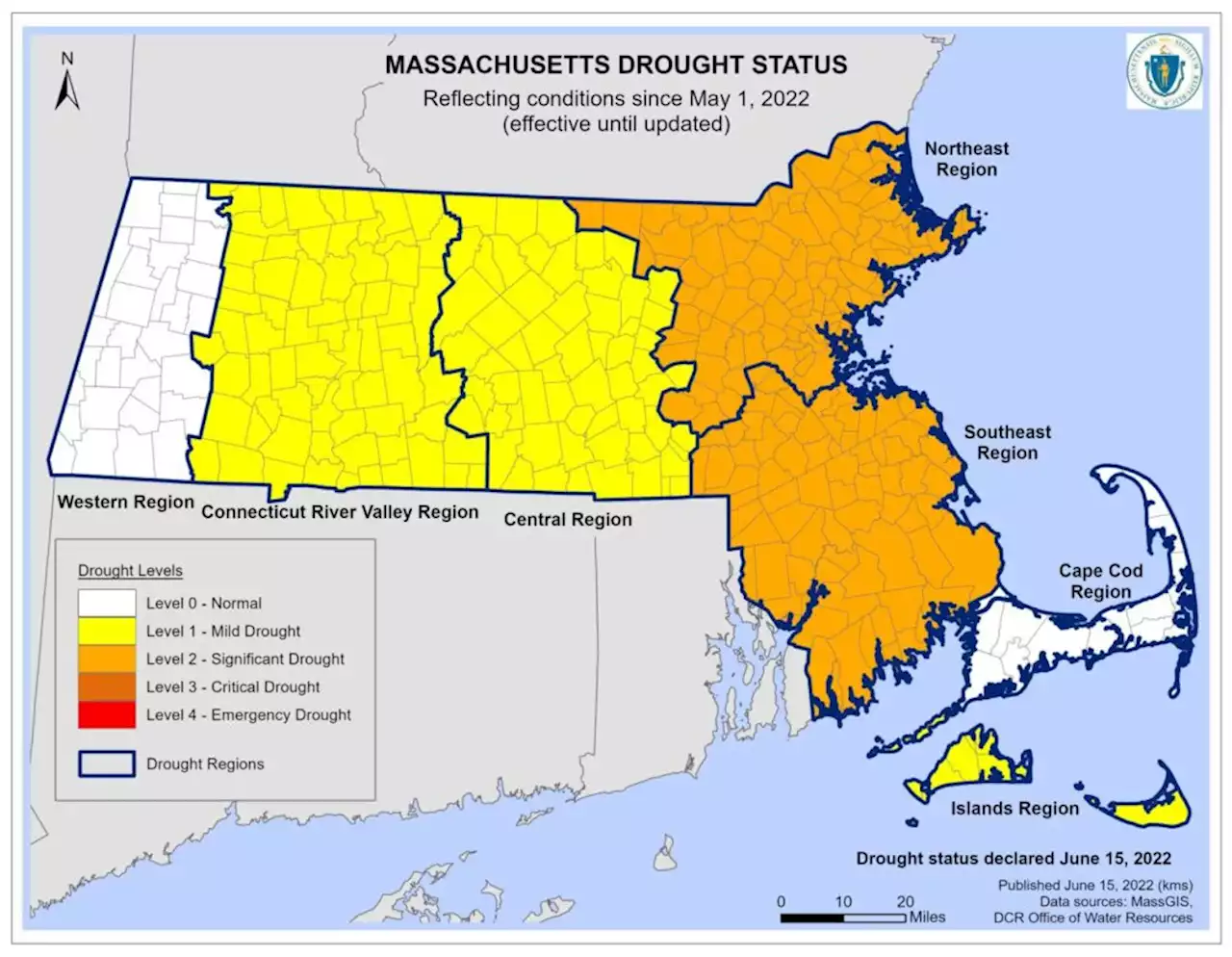 Mass. abnormally dry heading into July