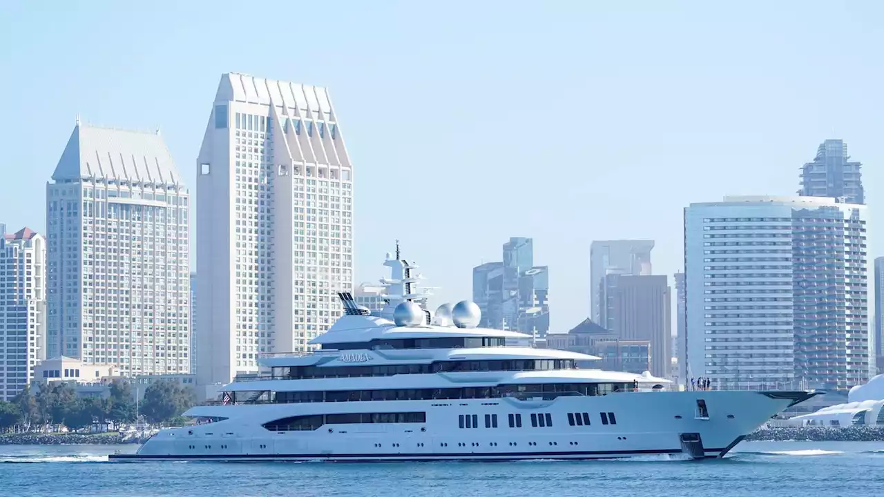 Russian superyacht seized by US arrives in San Diego Bay