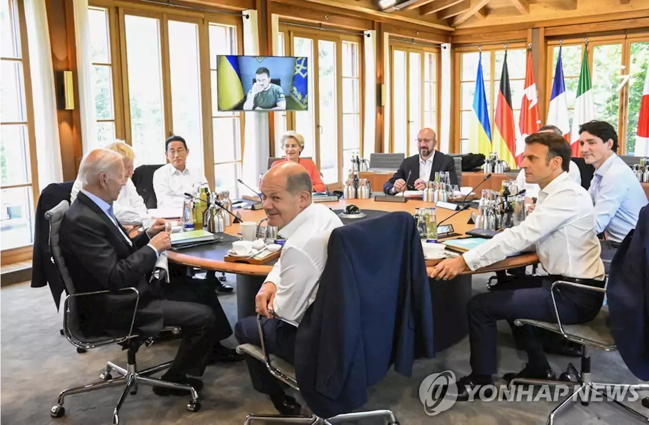 G7 젤렌스키와 정상회의…러 방산업계 등 추가제재 | 연합뉴스