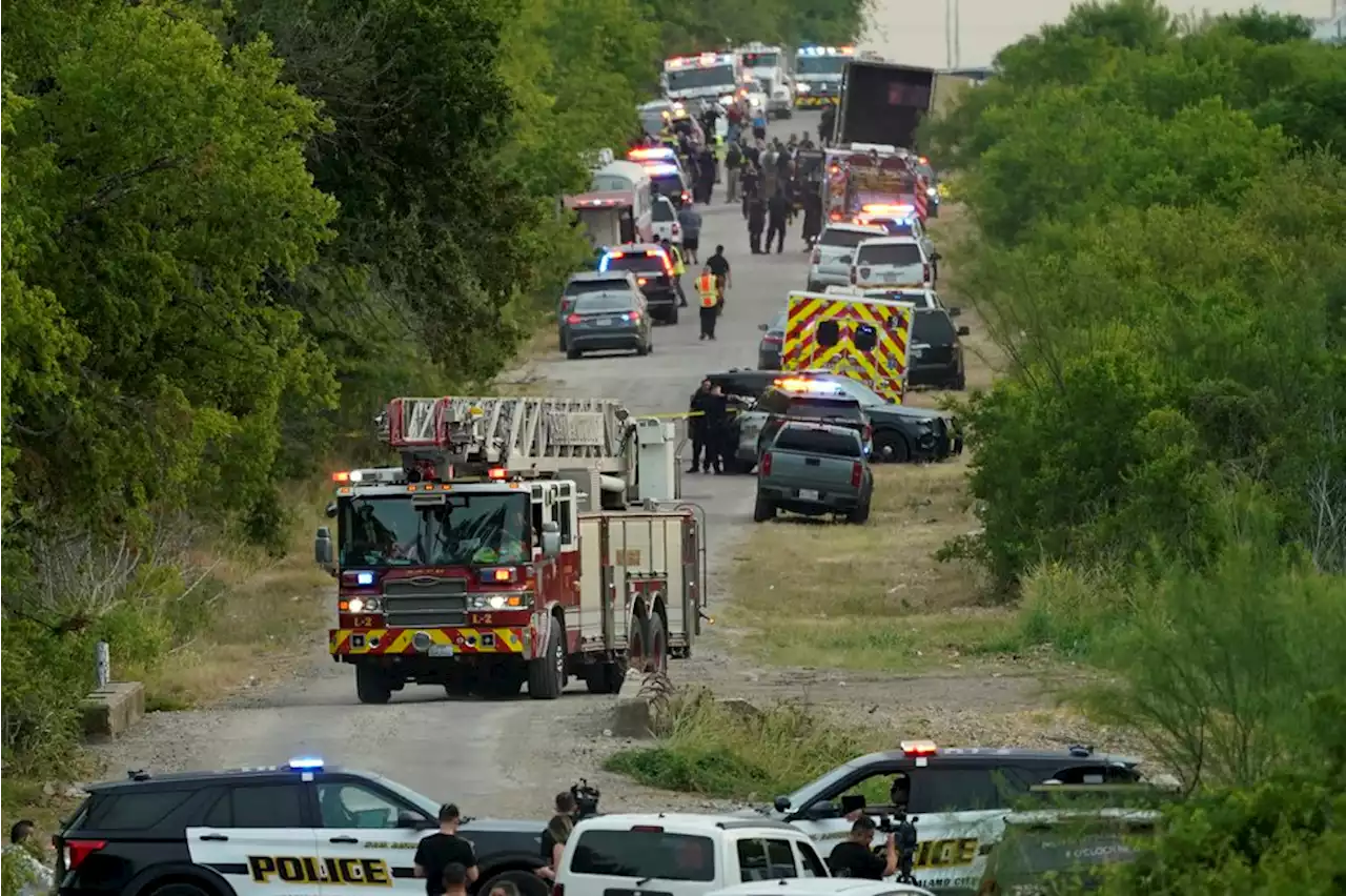 AP source: At least 40 found dead in back of tractor trailer