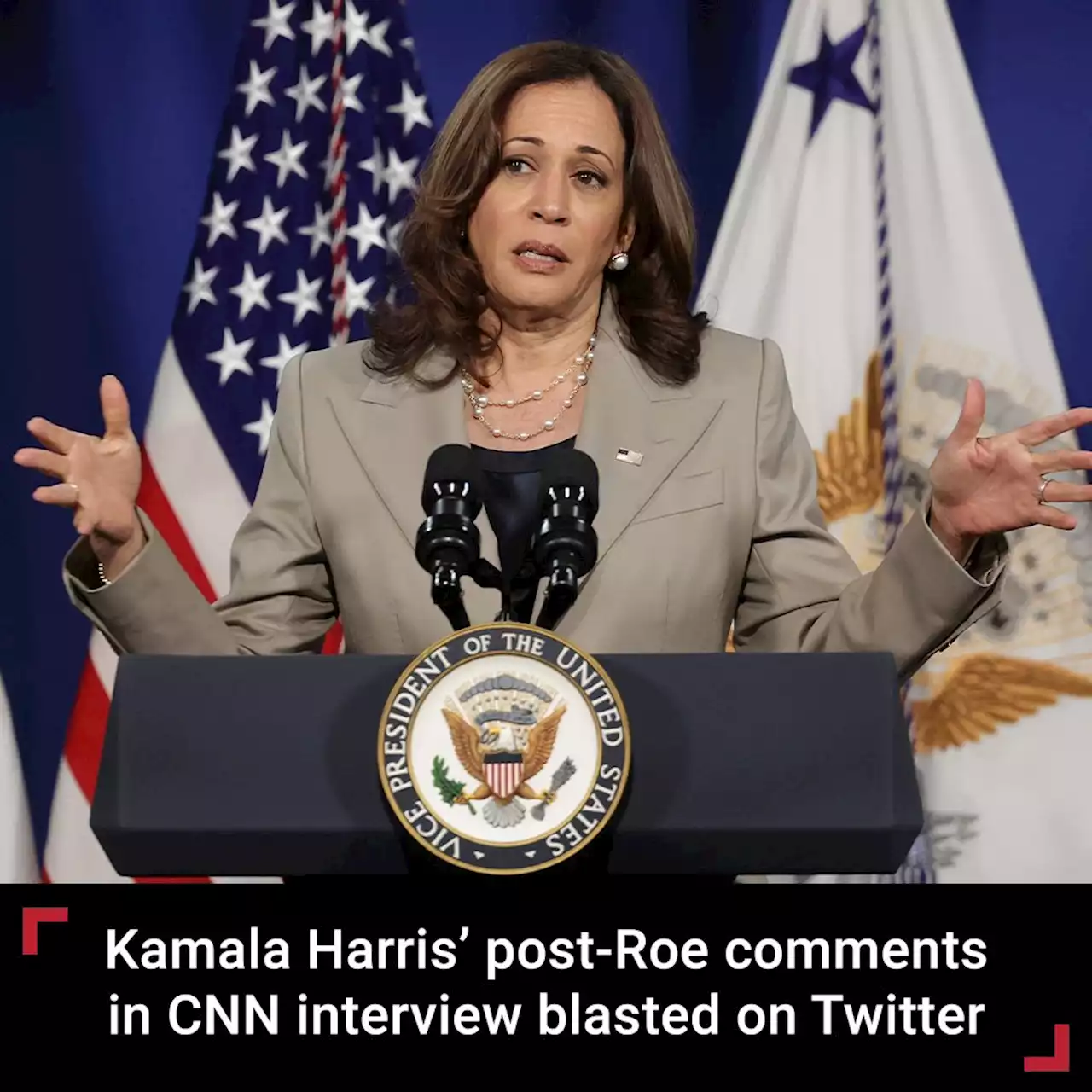 Kamala Harris’ post-Roe comments in CNN interview blasted on Twitter: ‘This is beyond gross’