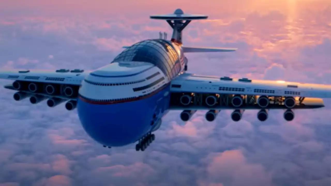 Watch the nuclear-powered flying hotel that can stay airborne for years with 5,000 passengers