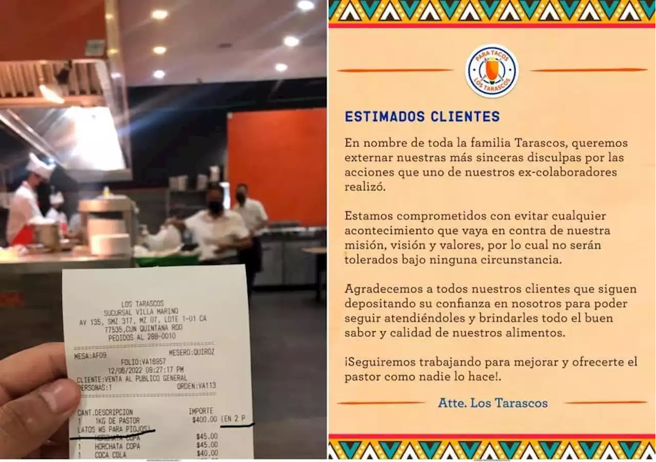 'Piojos': así insultó mesero a clientes en taquería en Cancún