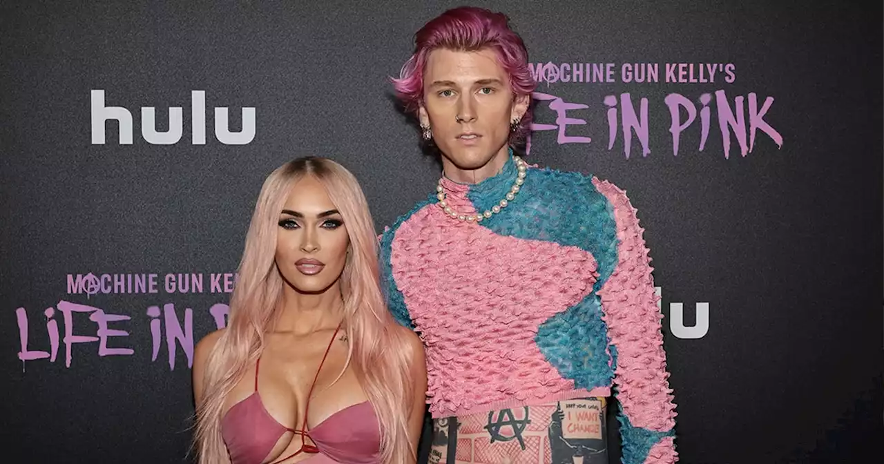 Megan Fox Wears a Pink Minidress to Match MGK's Crop Top on the Red Carpet