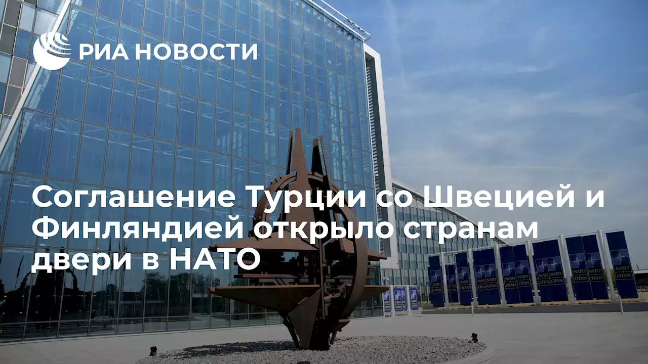 Соглашение Турции со Швецией и Финляндией открыло странам двери в НАТО