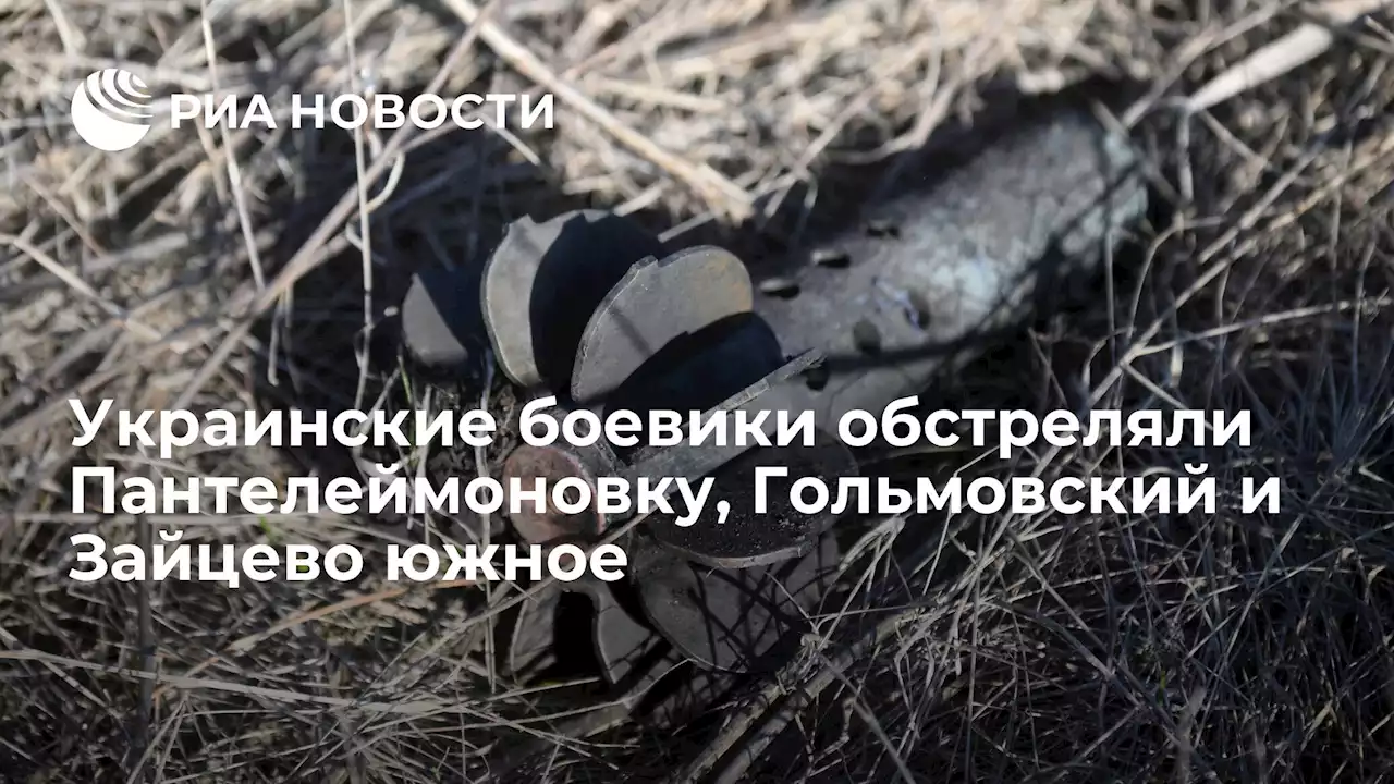 Украинские боевики обстреляли Пантелеймоновку, Гольмовский и Зайцево южное