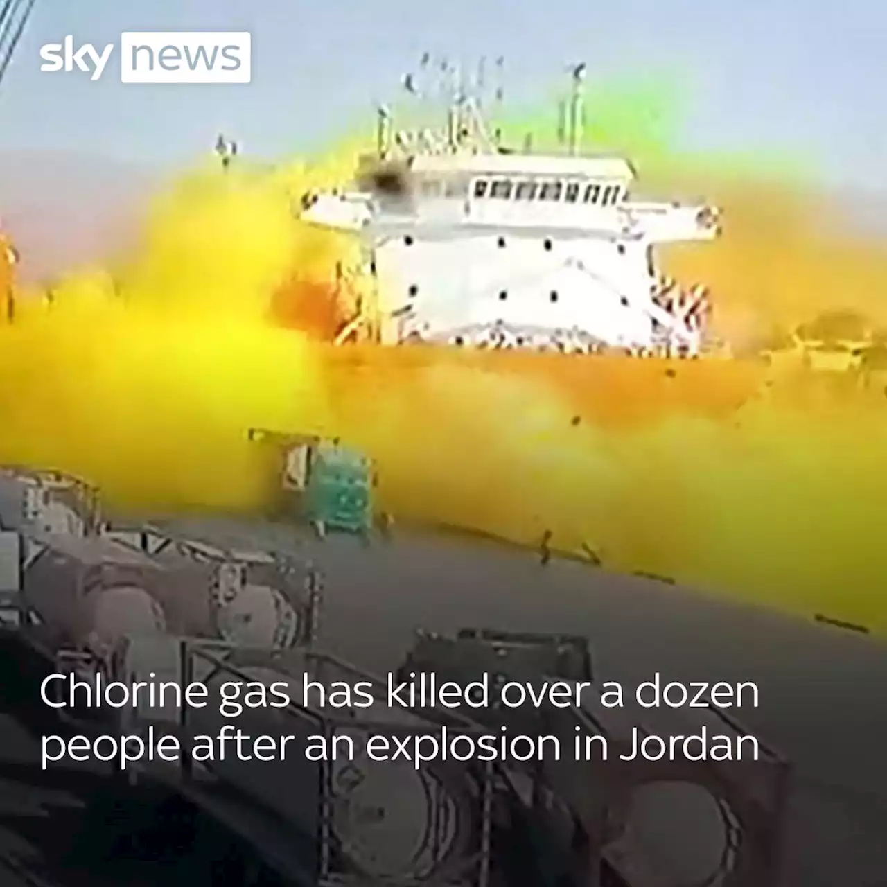 Toxic yellow chlorine explosion at Jordan port kills at least 13 and injures 250