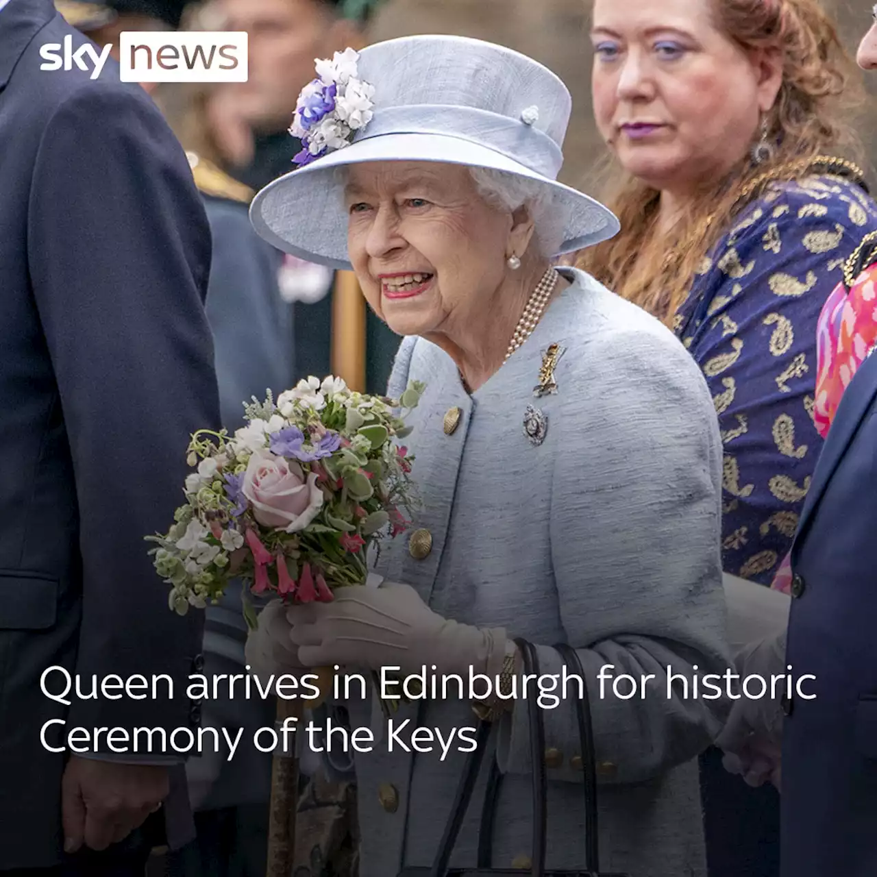 Smiling Queen makes public appearance in Scotland to take part in Ceremony of the Keys at the Palace of Holyroodhouse