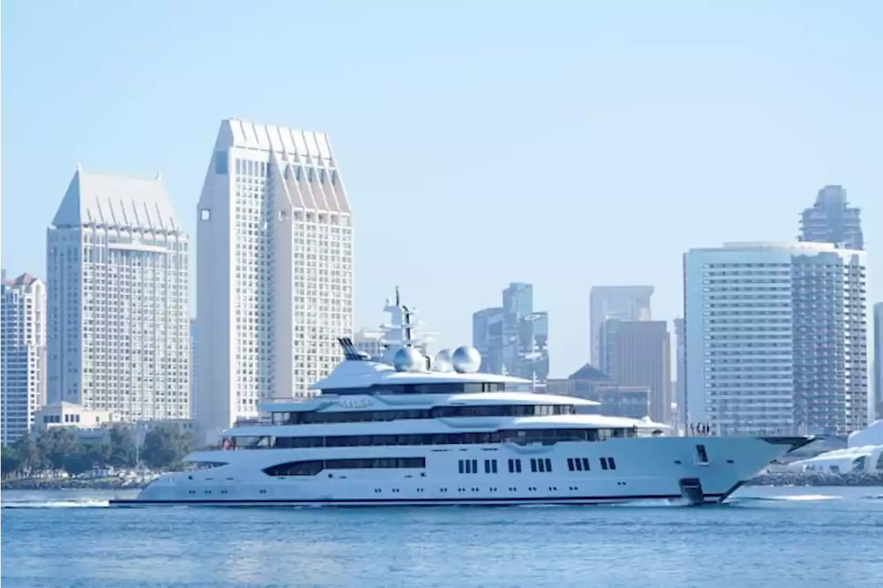 Russian superyacht seized by US arrives in San Diego Bay