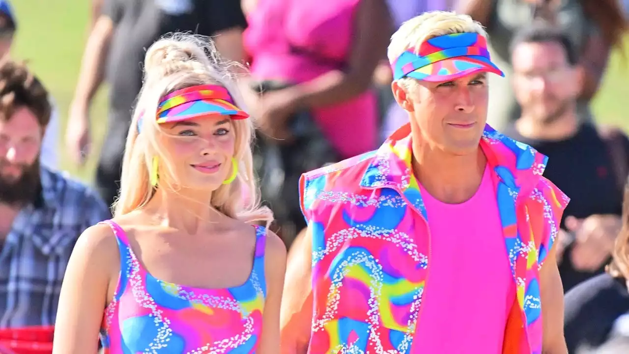 Margot Robbie and Ryan Gosling Channel '80s Neon Barbie and Ken