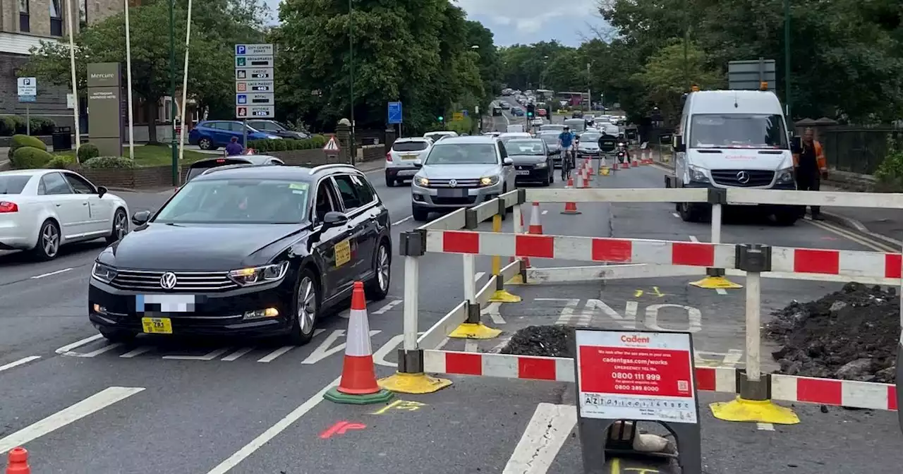 Roadworks on major route blamed for city centre gridlock