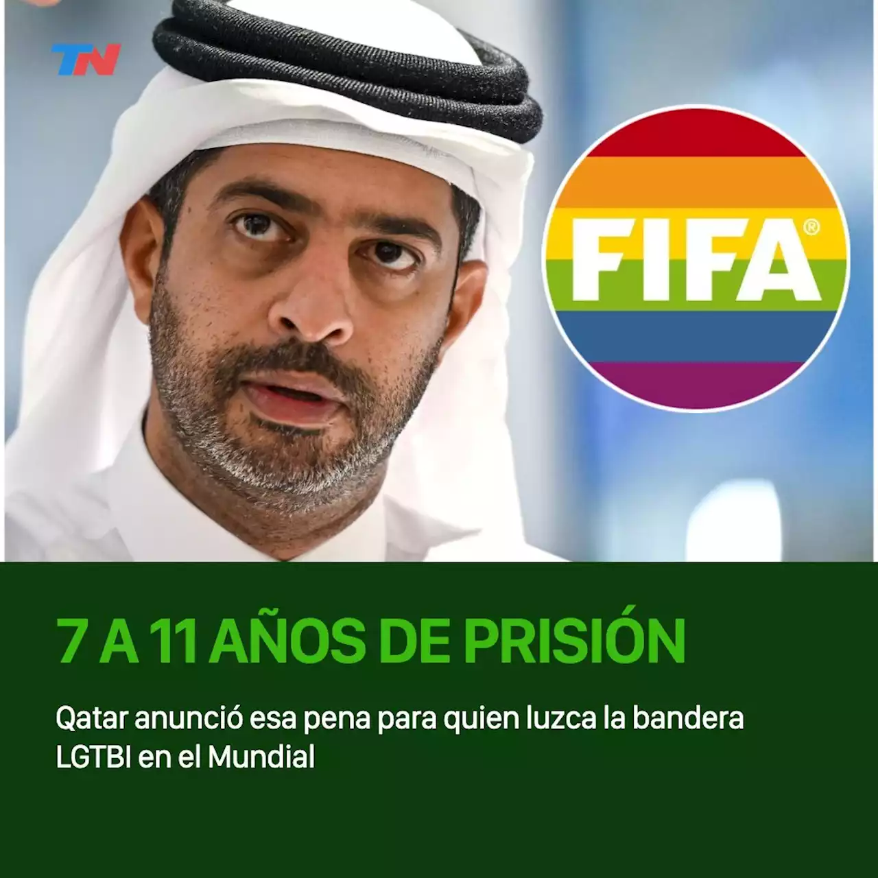 Qatar anunció de 7 a 11 años de prisión para quien luzca la bandera LGTBI en el Mundial