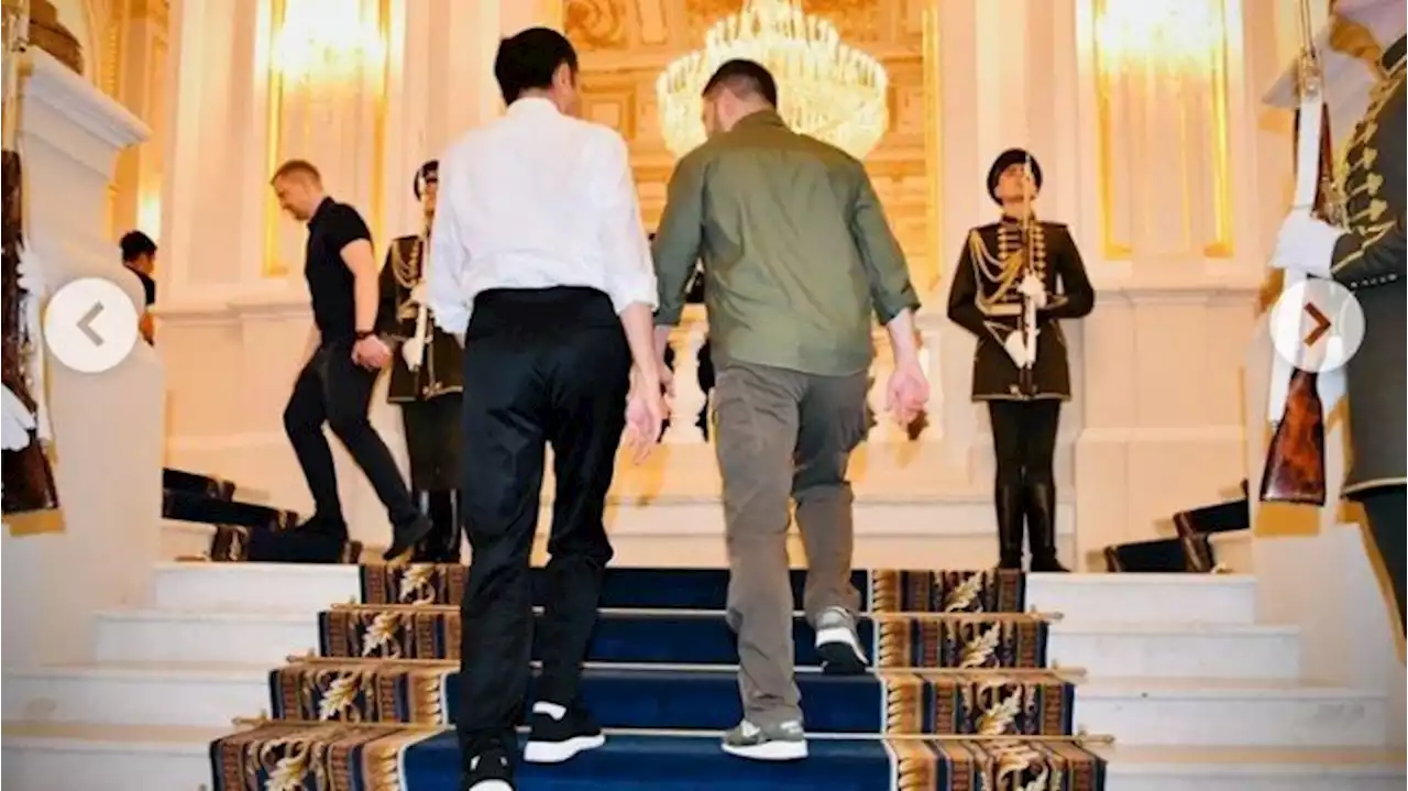 Presiden Jokowi Disambut Zelensky di Istana Maryinsky