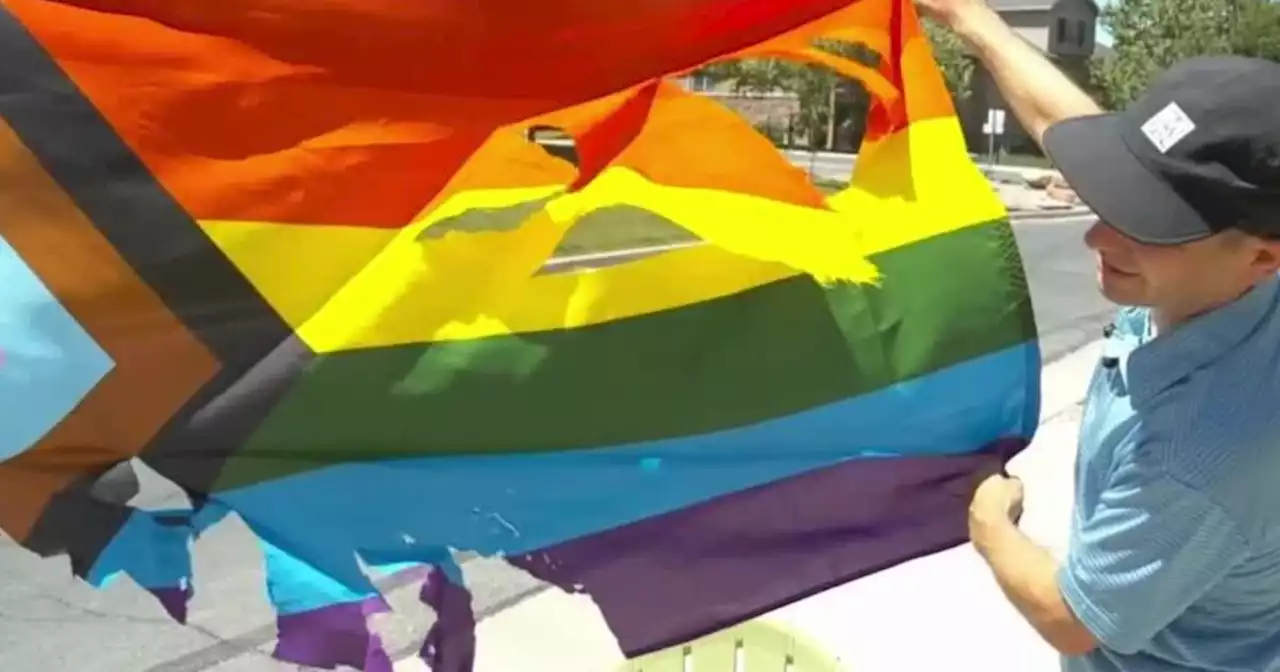 Taylorsville man says two pride flags vandalized outside home