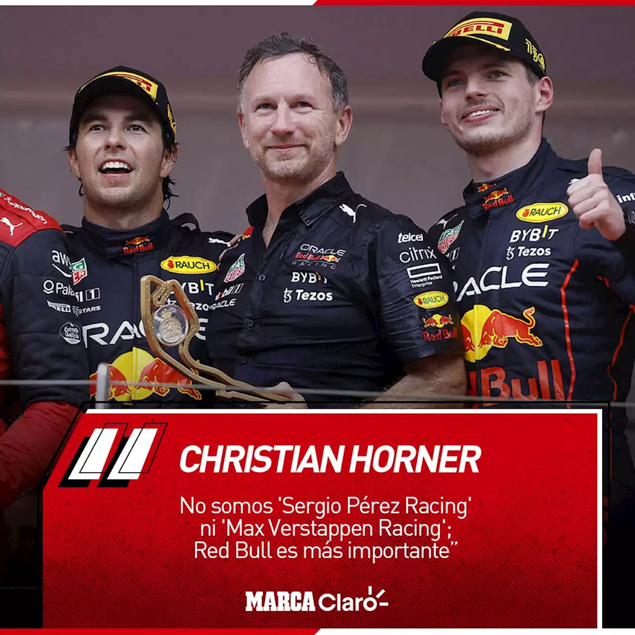 Horner: 'No somos 'Sergio Pérez Racing' ni 'Max Verstappen Racing'; Red Bull es más importante'