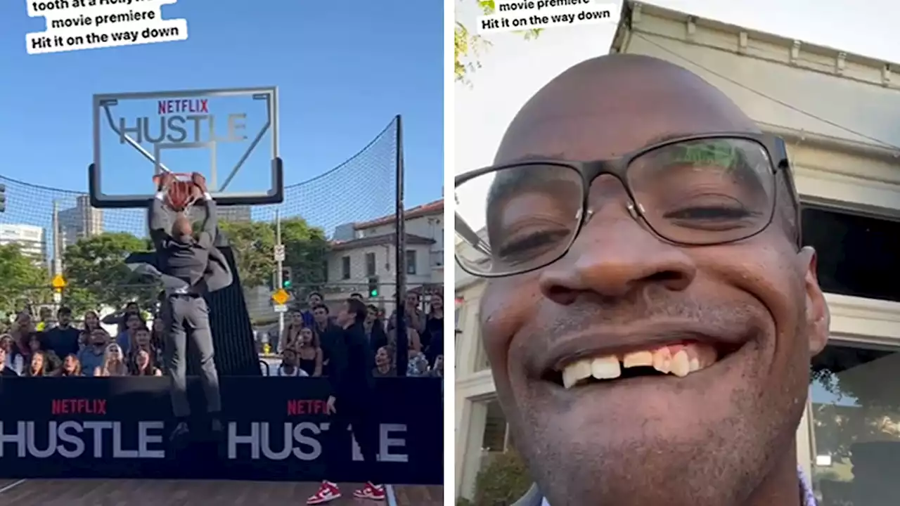 Fitness Trainer Breaks Tooth Dunking At LeBron James' 'Hustle' Movie Premiere