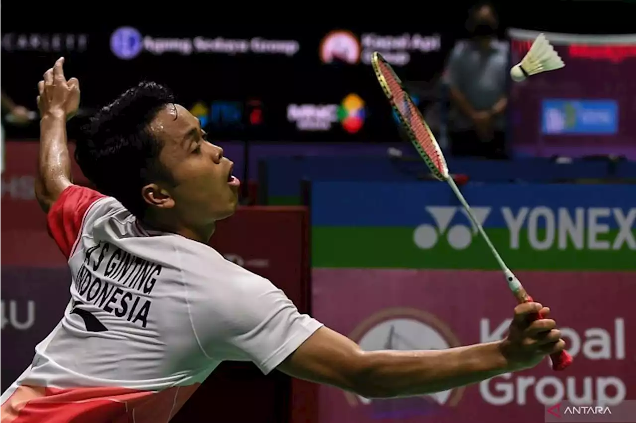 Ginting atasi tekanan Thammasin untuk menang dua gim langsung