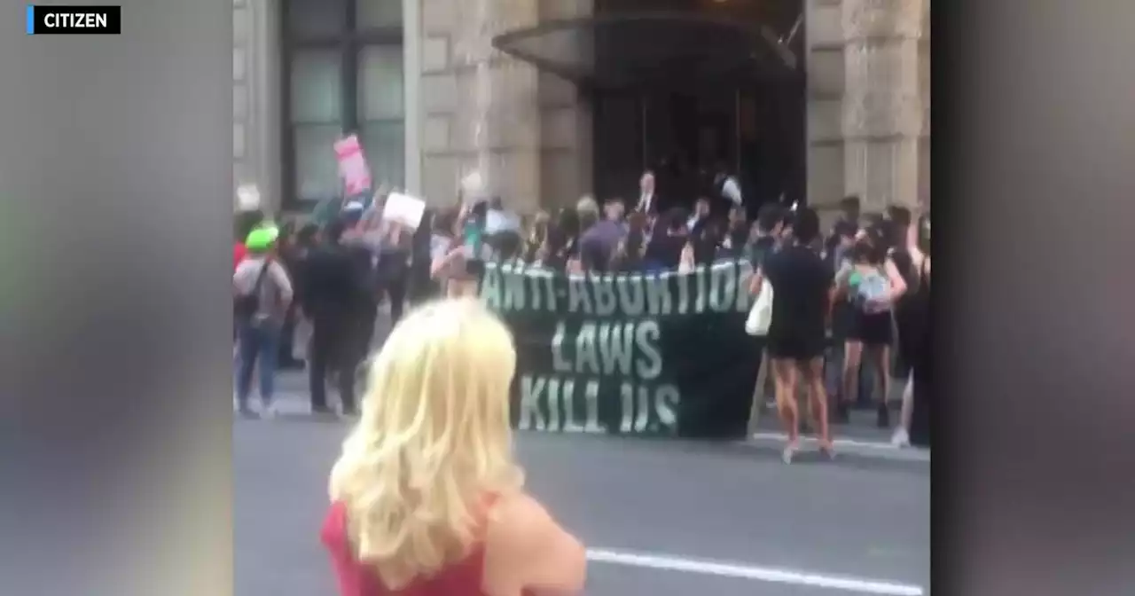 Abortion rights activists protest in Midtown