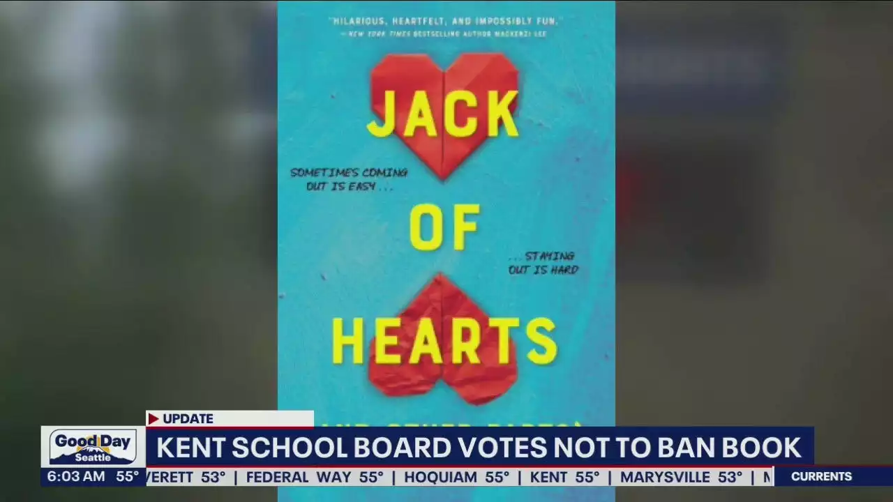 Kent School District votes not to ban LGBTQ+ book in middle school